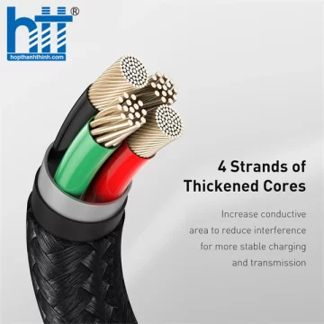 Cáp sạc nhanh, siêu bền Baseus Cafule Metal Series Lightning dùng cho iPhone/ iPad
