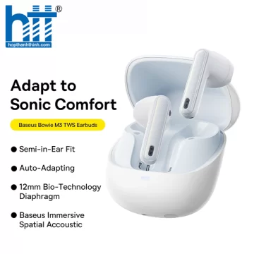 Tai Nghe Bluetooth Baseus Bowie M3 True Wireless Earphones White