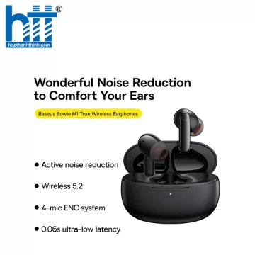Tai Nghe Bluetooth OS-Baseus Bowie M1 True Wireless Earphones White