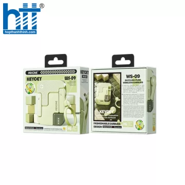 Tai Nghe Bluetooth WEKOME WS-09 Keycey Wreless Earbuds Green