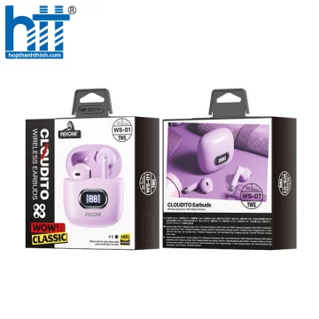 Tai Nghe Bluetooth Wekome Dreamy Sound WS-01 Wireless Earphone Purple