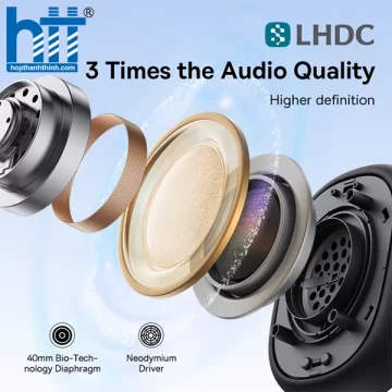 Tai Nghe Chụp Tai Chống Ồn Baseus Bowie H1i Noise-Cancellation Wireless Headphones Green