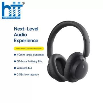 Tai Nghe Chụp Tai Chống Ồn Baseus Bowie D03 Wireless Headphones Black