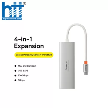 Hub Mở Rộng Kết Nối Baseus PortalJoy Series 4-Port HUB Type-C