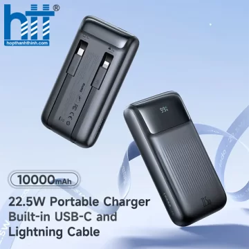 Sạc Dự Phòng Mcdodo 10000mAh 22.5W Built-in Cables Digital Display Power Bank