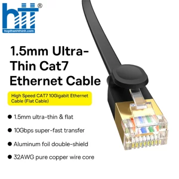 Cáp Mạng Lan 2 Đầu Baseus High Speed CAT7 10Gigabit Ethernet Cable ( Cáp Phẳng ) 2M