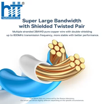 Cáp Mạng 2 Đầu LAN Baseus High Speed 7 types of RJ45 10Gigabit network cable 3M