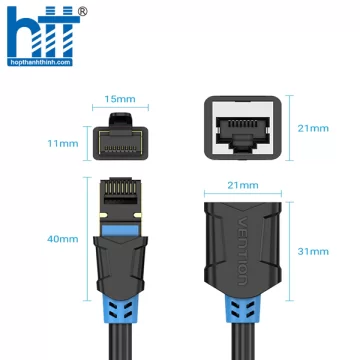 Cáp mạng nối dài CAT6 SSTP dài 3M Vention