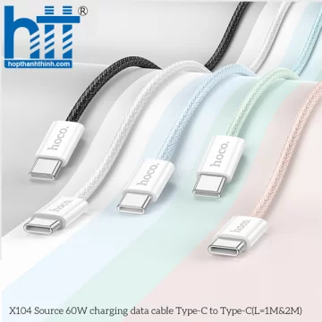 CÁP DỮ LIỆU SẠC X104 SOURCE 60W TYPE-C SANG TYPE-C(L=2M)