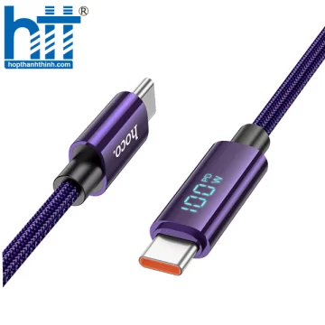CÁP DỮ LIỆU SẠC U125 BENEFIT 100W CÓ MÀN HÌNH TYPE-C SANG TYPE-C