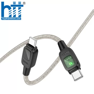 CÁP DỮ LIỆU SẠC TẮT NGUỒN THÔNG MINH SILICON U124 60W TYPE-C TO TYPE-C