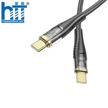 Cáp dữ liệu sạc Type-C phiên bản Discovery trong suốt U121 Gold