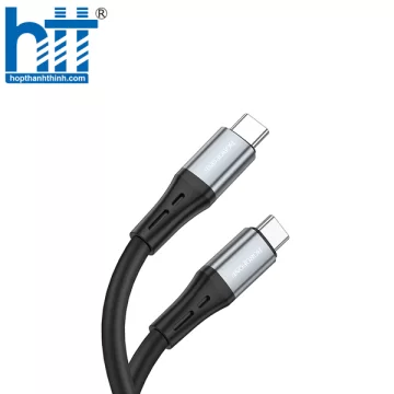 Cáp dữ liệu sạc silicon BX88 Solid 60W cho Type-C đến Type-C