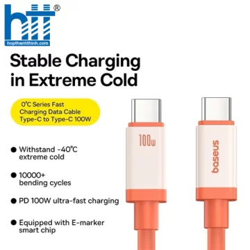 Cáp Sạc Nhanh Baseus 0℃ Series Fast Charging Data Cable Type-C to Type-C 100W 1M