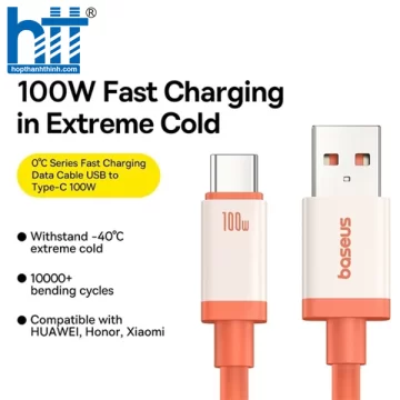 Cáp Sạc Nhanh Baseus 0℃ Series Fast Charging Data Cable USB to Type-C 100W 1M