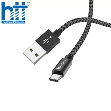 Cáp sạc và truyền dữ liệu Hoco X14 Max cổng Type-C dây dù điện áp max 3A dài 2M