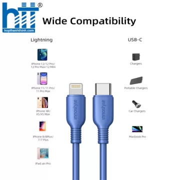 CÁP USB-C TO LIGHTNING 20W/60W INNOSTYLE JAZZY 1.2M MFI IPHONE/IPAD J-ICL120PK