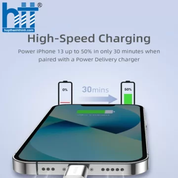 CÁP IPHONE 14 I 13 I 12 INNOSTYLE POWERFLEX USB-C TO LIGHTNING MFI 1.5M 20/30/60W ICL150ALLV