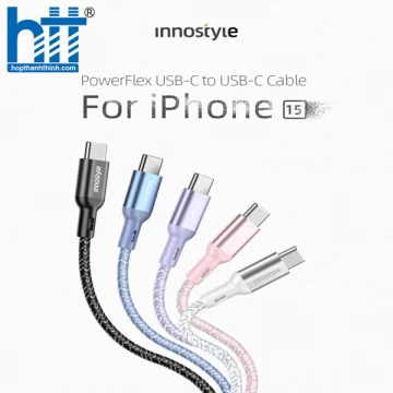 CÁP C-TO-C INNOSTYLE POWERFLEX 100W/10GBPS 4K/60HZ ICC200ALSLV