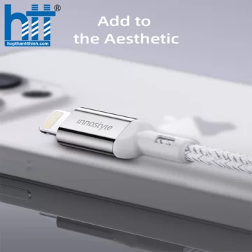 CÁP INNOSTYLE POWERFLEX USB-A TO LIGHTNING MFI 1.5M 12W IAL150ALSLV