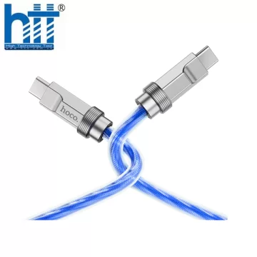 Cáp sạc U113 silicone TYPE C - TYPE C 100W (Xanh)