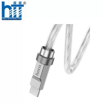 Cáp sạc U113 silicone TYPE C - TYPE C 100W (Trắng)