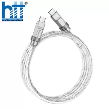 Cáp sạc U113 silicone TYPE C - TYPE C 100W (Trắng)