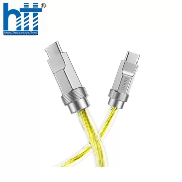 Cáp sạc U113 silicone TYPE C - TYPE C 100W (Vàng)