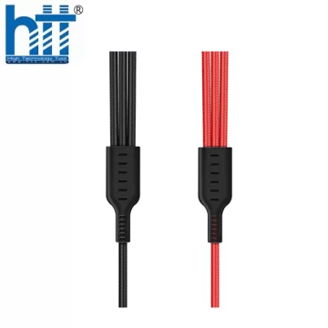 Cáp sạc 3 đầu HOCO U31 (Đen)