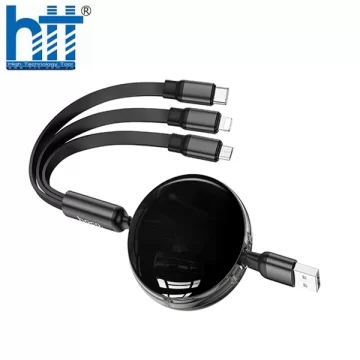 Cáp Sạc Hoco X78 3in1 USB (Màu Đen)