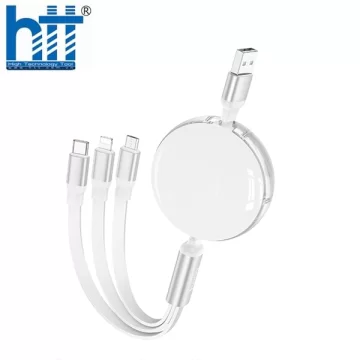 Cáp Sạc Hoco X78 3in1 USB (Màu Trắng)