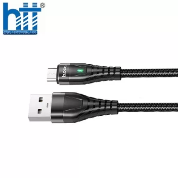 Cáp Sạc Nhanh Báo Đèn Hoco ME3 Micro 1M 3A (Xám)