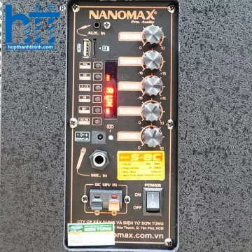 Loa Kéo Mini Nanomax S-8C Lưới Xám Bass 20cm 50w Karaoke Bluetooth