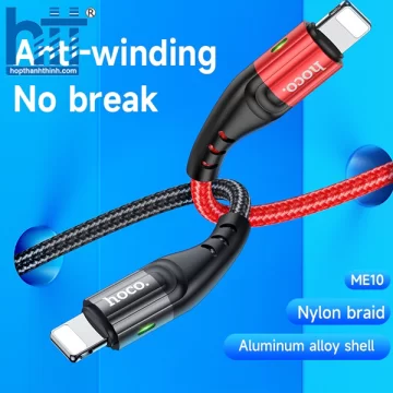 Cáp Sạc Báo Đèn ME10 Lightning 1M 3A (Đỏ)