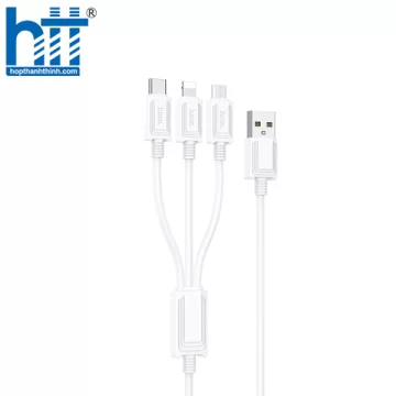 Cáp sạc 3 trong 1 X74 (iP+Micro+Type-C) (Trắng)