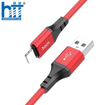 Cáp X86 Lightning Spear silicone charging data cable 1M, 2.4A (Đỏ)