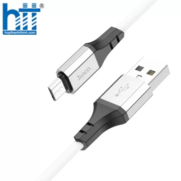 Cáp X86 Micro Spear silicone charging data cable 1M, 2.4A (Trắng)