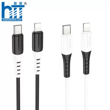 Cáp X82 Lightning To PD silicone charging data cable 1M, PD20W (Đen)