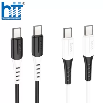 Cáp X82 Type-C to Type-C 60W silicone charging data cable 1M, 60W 20V/3A, 3A (Trắng)