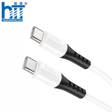 Cáp X82 Type-C to Type-C 60W silicone charging data cable 1M, 60W 20V/3A, 3A (Trắng)