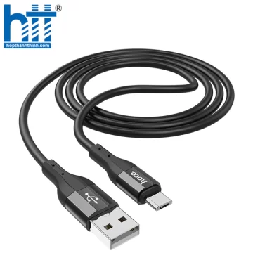Cáp Sạc X72 Creator silicone charging data cable for Micro, 1M, 2.4A (Đen)