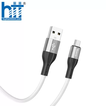 Cáp Sạc X72 Creator silicone charging data cable for Micro, 1M, 2.4A (Trắng)