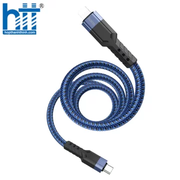 CÁP SẠC U110 Lightning To PD charging data cable 1.2M, PD20W (Xanh)