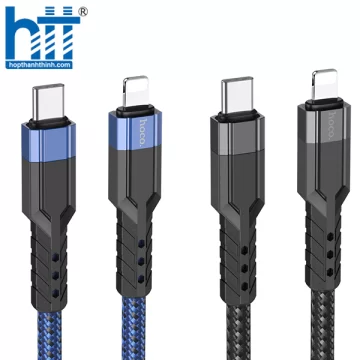 CÁP SẠC U110 Lightning To PD charging data cable 1.2M, PD20W (Xanh)