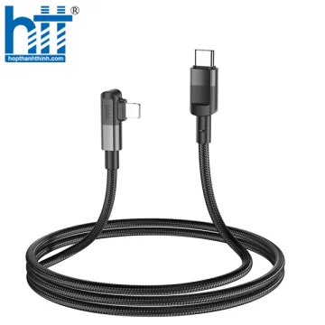 CÁP SẠC U108 Lightning PD charging data cable 1.2M, PD20W (Đen)