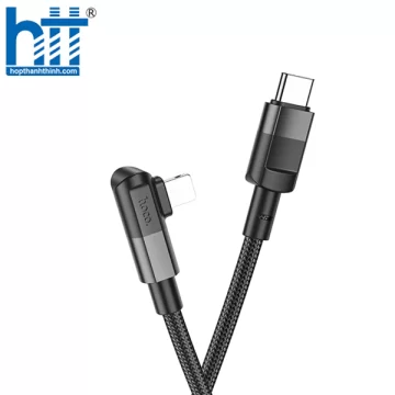 CÁP SẠC U108 Lightning PD charging data cable 1.2M, PD20W (Đen)