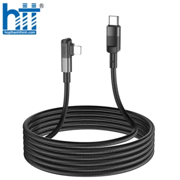 CÁP SẠC U108 Lightning To PD charging data cable 2M, PD20W (Đen)