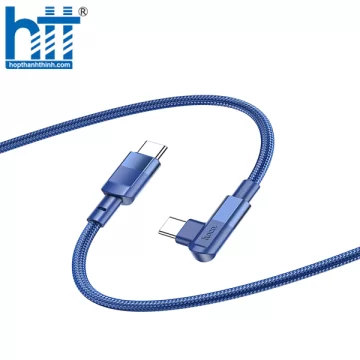 CÁP SẠC U108 Type-C to Type-C 100W charging data cable 1.2M, 100W 20V/5A, 3A (Xanh)