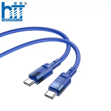 CÁP SẠC U106 Moulder 100W charging data cable for Type-C to Type-C 1.2M, 100W, 20V, 5A, 3A (Xanh)
