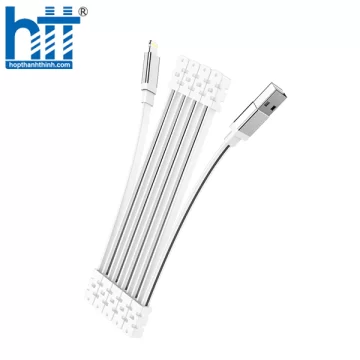 CÁP SẠC U103 Magneetic absonrption charging data cable for Lightning 1M 2.4A (Trắng)